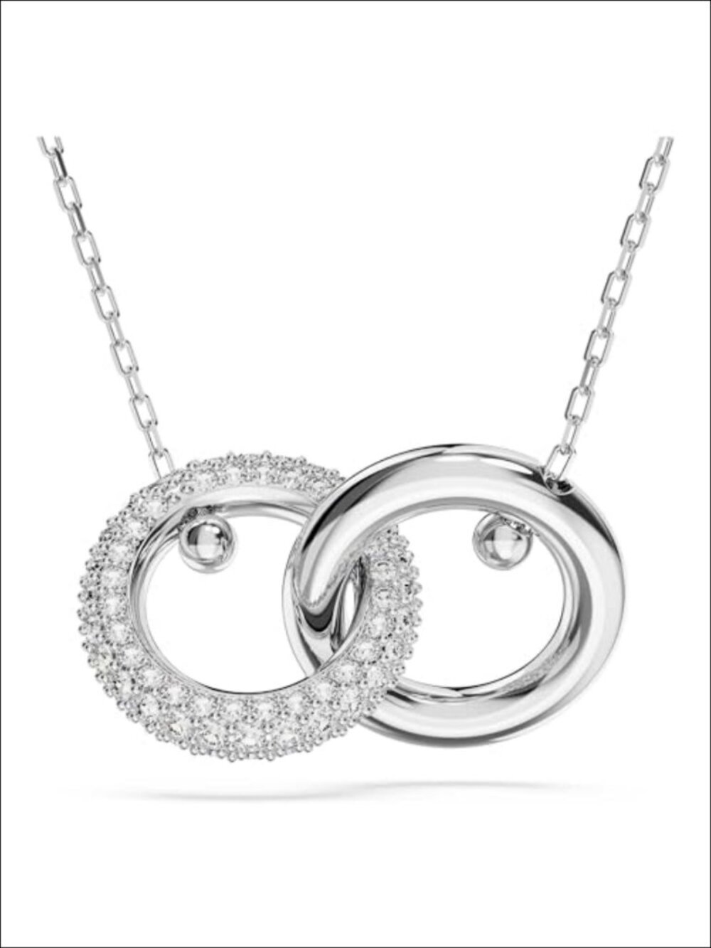 Swarovski Dextera Pendant Necklace White Pavé Crystals Gold-Tone Plated